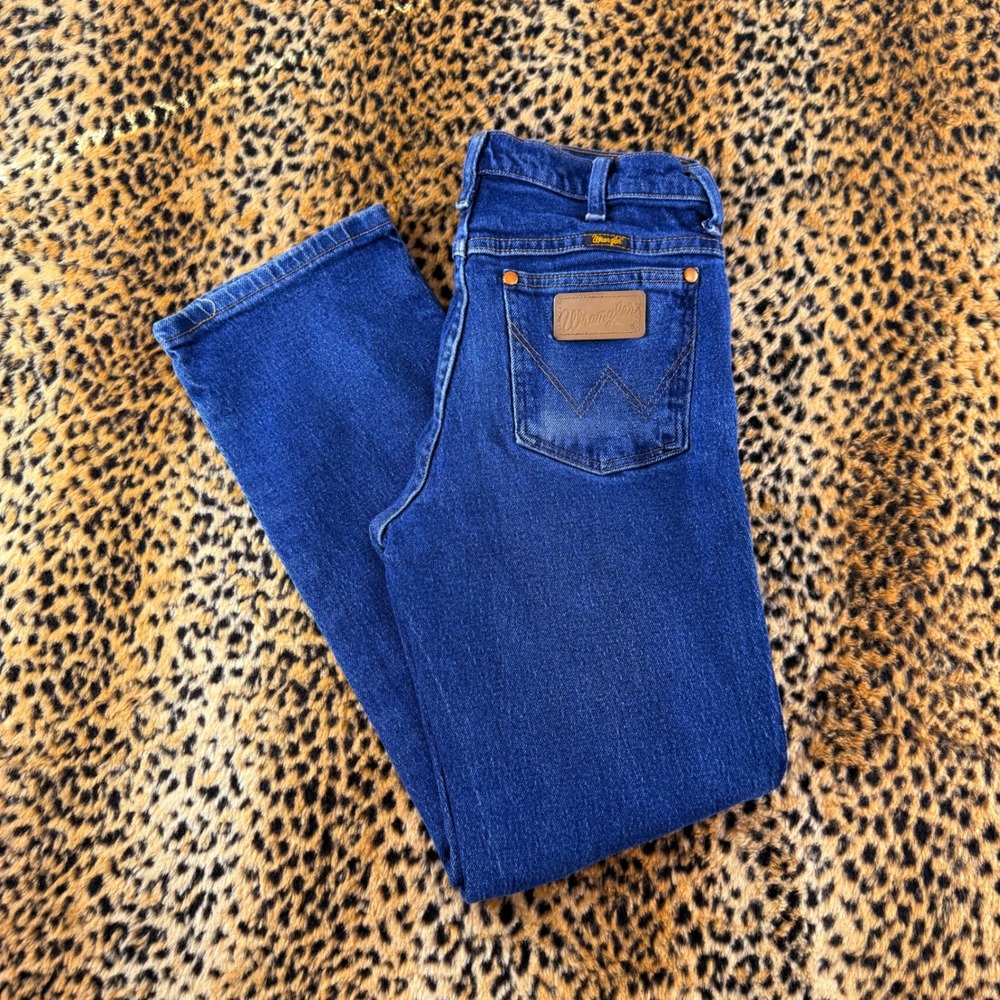 Vintage Wrangler Cowboy Cut 937STR Slim Fit Jeans Dark Wash 30x30 Nicaragua
